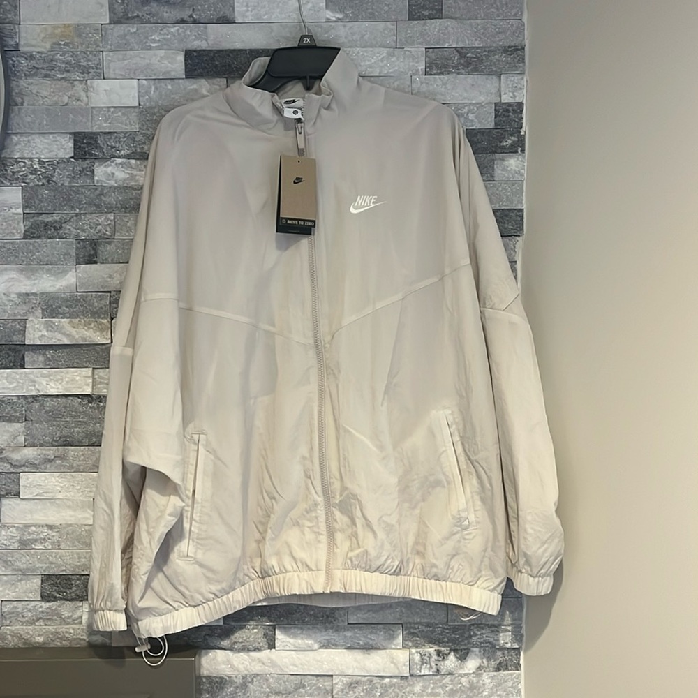 Nike Light Beige/Off-White Windbreaker Jacket